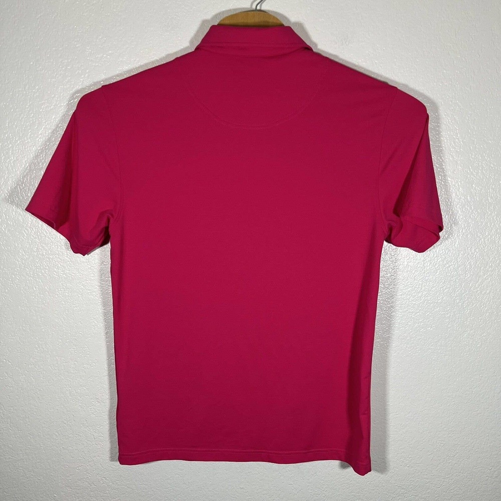 Royal & Awesome Men's Golf Polo Shirt Bright‎ Pink Size Medium Polyester - Picture 3 of 7
